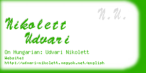 nikolett udvari business card